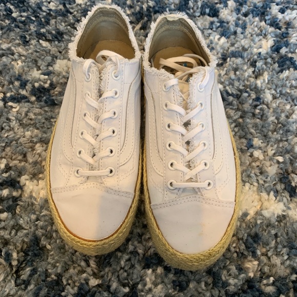vans espadrille white